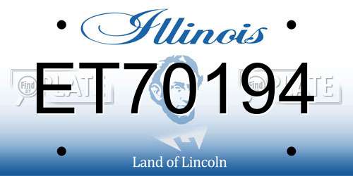 ET70194 Illinois License Plate