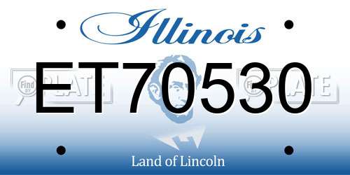 ET70530 Illinois License Plate
