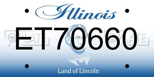 ET70660 Illinois License Plate
