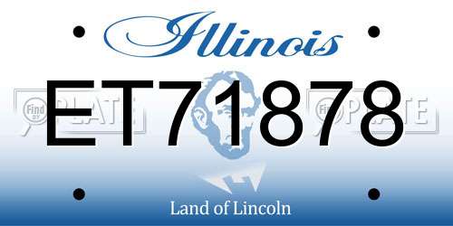 ET71878 Illinois License Plate