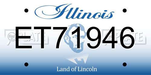 ET71946 Illinois License Plate