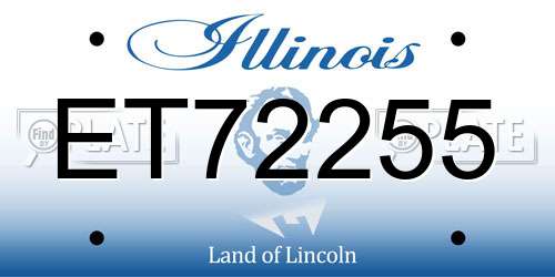 ET72255 Illinois License Plate