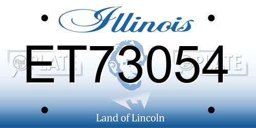 ET73054 Illinois License Plate
