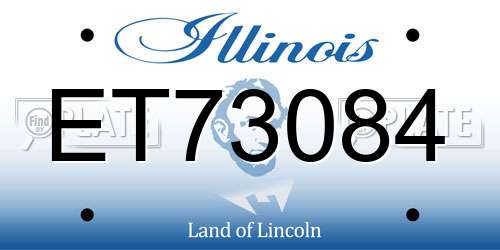 ET73084 Illinois License Plate