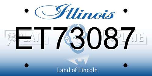 ET73087 Illinois License Plate