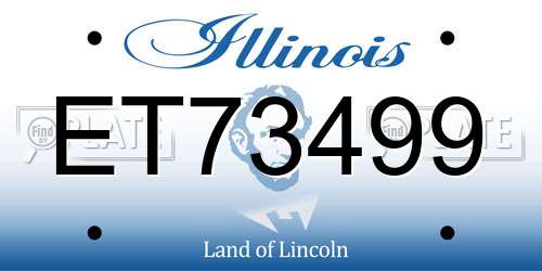 ET73499 Illinois License Plate