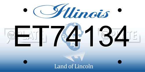 ET74134 Illinois License Plate