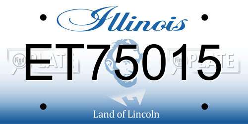 ET75015 Illinois License Plate