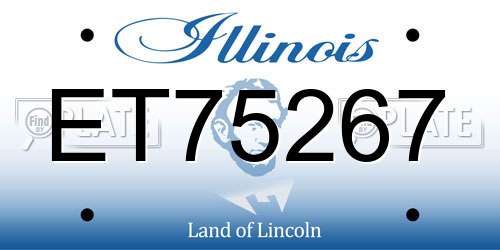 ET75267 Illinois License Plate
