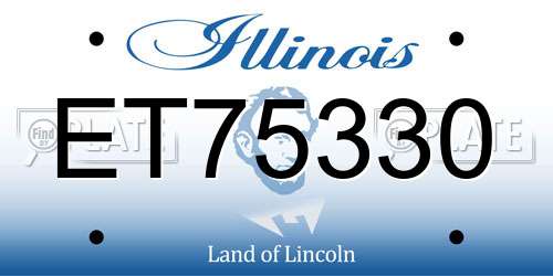 ET75330 Illinois License Plate