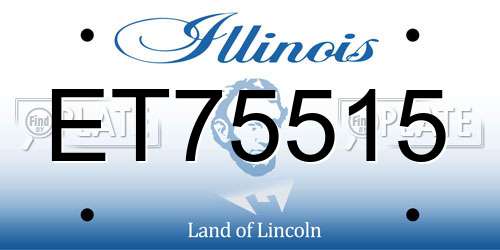 ET75515 Illinois License Plate