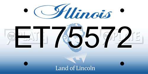 ET75572 Illinois License Plate