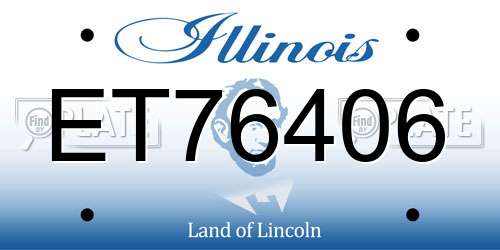 ET76406 Illinois License Plate