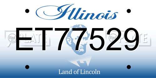 ET77529 Illinois License Plate