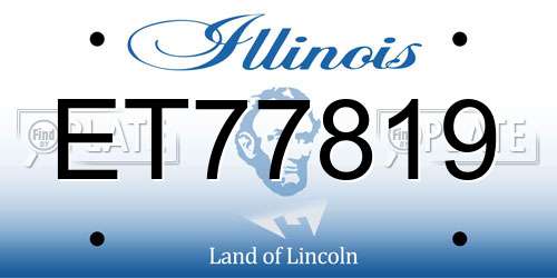 ET77819 Illinois License Plate