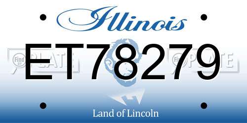 ET78279 Illinois License Plate