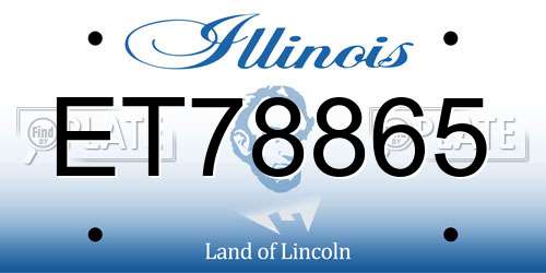 ET78865 Illinois License Plate