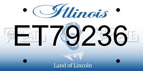 ET79236 Illinois License Plate