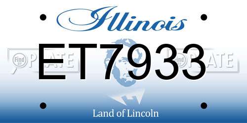 ET7933 Illinois License Plate