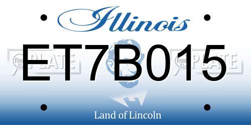 ET7B015 Illinois License Plate