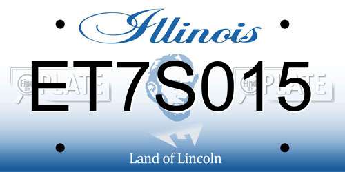 ET7S015 Illinois License Plate