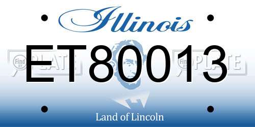 ET80013 Illinois License Plate