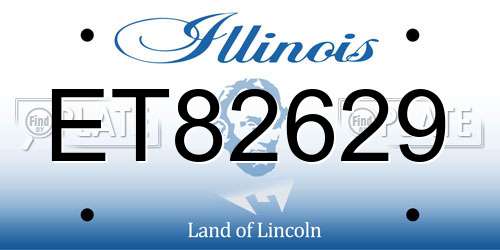 ET82629 Illinois License Plate