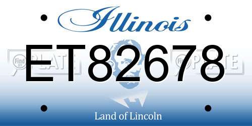 ET82678 Illinois License Plate