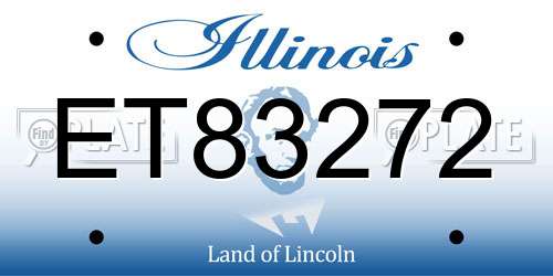 ET83272 Illinois License Plate