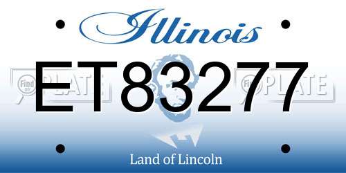 ET83277 Illinois License Plate