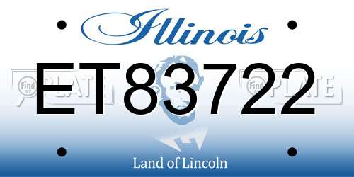 ET83722 Illinois License Plate