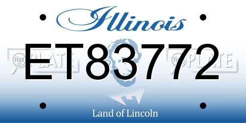 ET83772 Illinois License Plate
