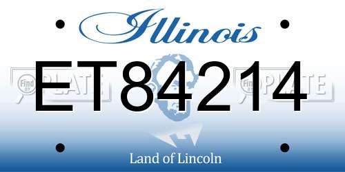 ET84214 Illinois License Plate