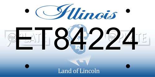 ET84224 Illinois License Plate