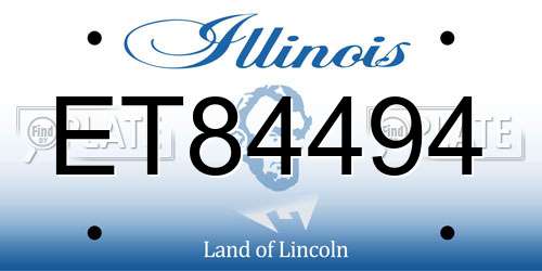ET84494 Illinois License Plate