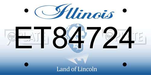 ET84724 Illinois License Plate