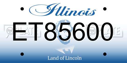 ET85600 Illinois License Plate
