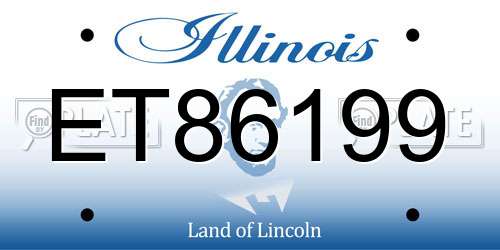 ET86199 Illinois License Plate