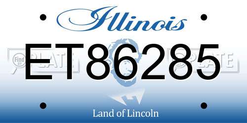 ET86285 Illinois License Plate