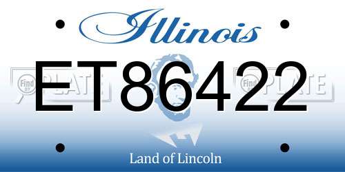 ET86422 Illinois License Plate