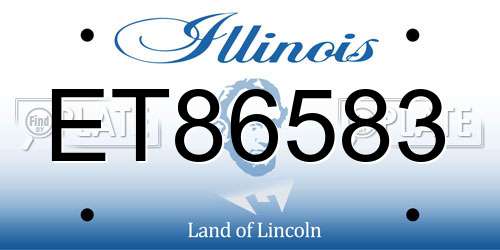 ET86583 Illinois License Plate