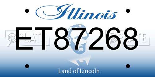 ET87268 Illinois License Plate
