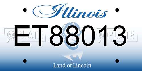 ET88013 Illinois License Plate