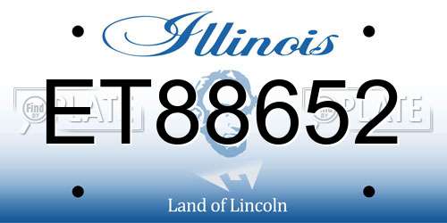 ET88652 Illinois License Plate