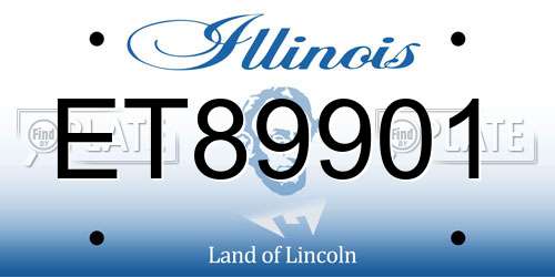 ET89901 Illinois License Plate