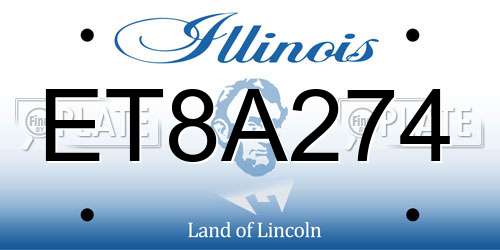 ET8A274 Illinois License Plate