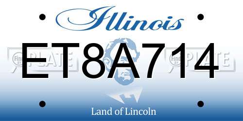 ET8A714 Illinois License Plate
