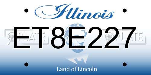 ET8E227 Illinois License Plate