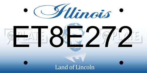 ET8E272 Illinois License Plate