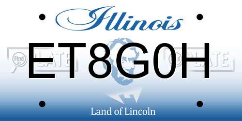 ET8G0H Illinois License Plate